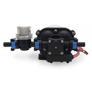 Pompă Apă Albin Pump Marine 12V 3.5GPM – Performanță ridicată cu debit de 13.2L/min, presostat Heavy Duty și porturi de conectare rapidă pentru sisteme nautice.