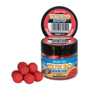 Pop Up Benzar Mix Turbo 10mm – pop-up-uri flotante, aromă intensă și granulație fină, ideale pentru snowman și prezentări deasupra substratului la crap