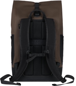 Rucsac impermeabil maro de 35 litri Blaser Travel Backpack Brown cu închidere magnetică roll-top și organizator laptop.