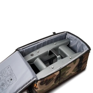 Rucsac transport navomodel Deeper Spark Backpack 55x35x25cm camo cu husa de ploaie curele laterale si protectie la socuri