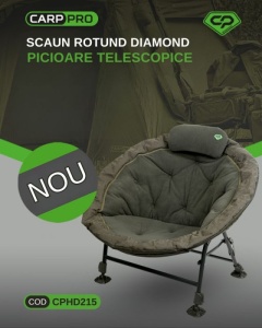 Scaun Carp Pro Diamond Round Chair Cu Picioare Telescopice