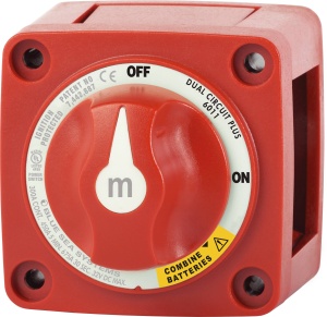 Selector Baterii Blue Sea m-Series Mini Dual Circuit Plus 300A, 3 Poziții, 32V