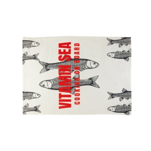 : Set de 3 șervete de bucătărie Vitamin Blue de la Marine Business, fabricate din 100% bumbac absorbant, ideale pentru bucătăria ambarcațiunilor și iahturilor.