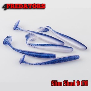 Shad 4Predators Slim Shad, 9cm, Teal-Blue - Img 2