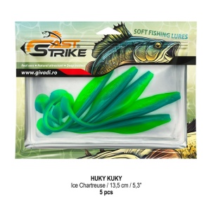 Shad soft Fast Strike Huky Kuky 13.5cm 5bucati plic blister rigid pentru salau si stiuca.