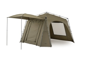 Shelter Mivardi Base Camp XL 300x300x190 cm – Spațiu imens, structură stabilă din aluminiu și ventilație superioară pentru confort maxim la pescuit.