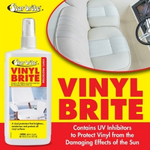 : Star Brite Vinyl Brite – Soluția profesională pentru un finisaj strălucitor și protecție maximă, garantând longevitatea elementelor din vinilin și cauciuc de pe ambarcațiunea ta.