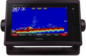 Garmin GPSMAP 7407xsv chartplotter sonar 7 inch cu CHIRP 1 kW, ClearVü și SideVü, conectivitate NMEA și Wi-Fi pentru integrare completă la bord.