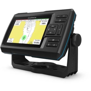 Garmin Striker Vivid 5CV fishfinder compact de 5 inch cu traductor GT20 și sonar CHIRP ClearVü pentru pescuit precis.