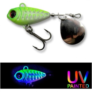 Spinnertail Berti Skeletonic Pro White / Chartreuse UV