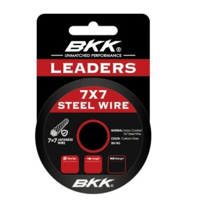 Strună din oțel inoxidabil 49 fire cu înveliș nailon BKK 7X7 Steel Wire 3m rolă anti-încurcare pentru știucă.