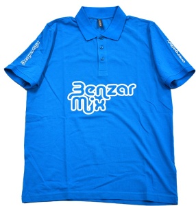 Tricou Polo Benzar Mix Blue White Logo