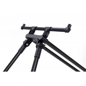Tripod Formax Riverpod Deluxe Elegance Feeder Pro – Vizualizare sistem cu 4 picioare telescopice și finisaj negru elegant pentru stabilitate maximă pe râu.