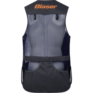 Vestă de tir competițională Blaser Robert Marine Navy – Echipament tehnic pentru tir sportiv cu inserții de plasă pentru ventilație și buzunare mari pentru muniție