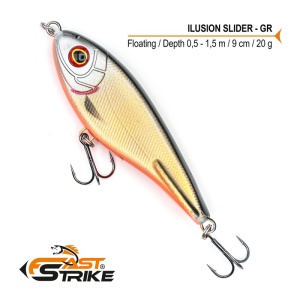 Vobler Fast Strike Ilusion Slider Floating 9cm 20g GR