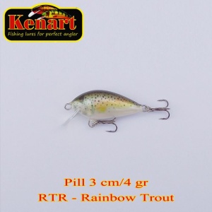 Vobler Kenart Pill 3cm 4g Sinking Rainbow Trout