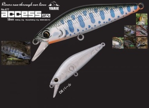 Vobler Yarie 677 Access Minnow S 50mm 3.6g D8 Pearl - Img 2