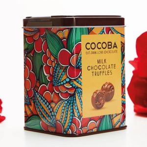 Trufe de ciocolata cu lapte in cutie metalica 120G - Img 5