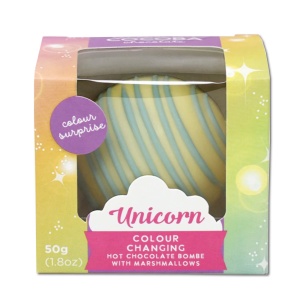Unicorn Sfera de ciocolata alba cu bezele 50G - Img 5
