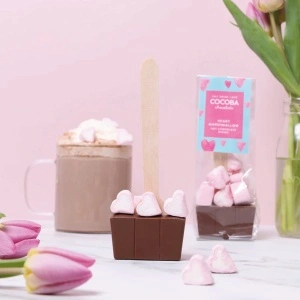 Lingura ciocolata cu lapte si bezele inimioara 50G - Img 5