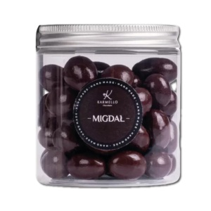 Migdale invelite in ciocolata neagra 150G