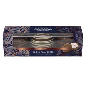 Set 3 sfere de ciocolata cu bezele si aroma de alcool 150G - Img 4