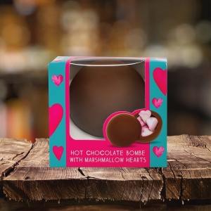 Sfera de ciocolata cu lapte si bezele inimioara 50G