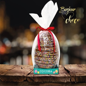 Ou gigant de ciocolata cu lapte si mini-bomboane Sprinkles 250G - Img 4