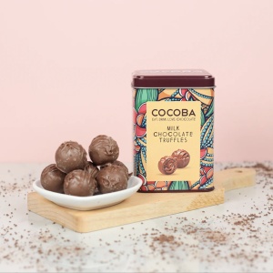 Trufe de ciocolata cu lapte in cutie metalica 120G - Img 6
