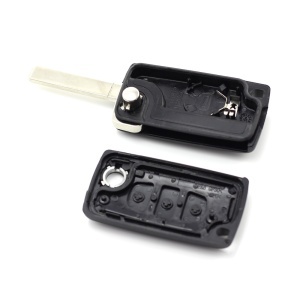 Citroen / Peugeot 307 - Carcasa tip cheie briceag 3 butoane, lama VA2-SH3, cu suport baterie, buton portbagaj - Img 2
