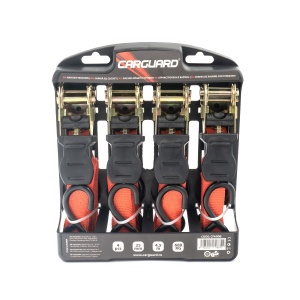 Set 4 chingi cu clichet, rezistent la 680 kg/chingă, TUV/GS – 25 mm × 4.5 m – 680 kg - Carguard - calitate și siguranță garantată! - Img 2