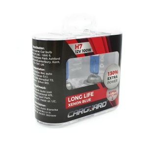 Set de 2 becuri Halogen H7, 100W +130% Intensitate - LONG LIFE - CARGUARD - Img 3