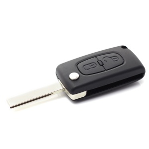 Citroen / Peugeot 407 - Carcasa tip cheie briceag cu 2 butoane, lama HU83-SH2 cu suport baterie - Img 4