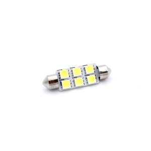 Pachet 10 Leduri auto Sofit 41mm 1.5 W Carguard - Img 2