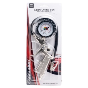 Pistol pneumatic de umflat cu manometru, presiune maximă 12 BAR, conexiune 1/4" Carguard - Img 2