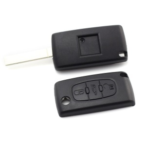 Citroen / Peugeot 307 - Carcasa tip cheie briceag 3 butoane, lama VA2-SH3, cu suport baterie, buton portbagaj - Img 3