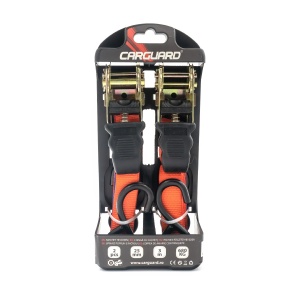 Set 2 chingi cu clichet, rezistență la 680 kg/chingă – 25 mm × 3 m – Carguard - Img 2