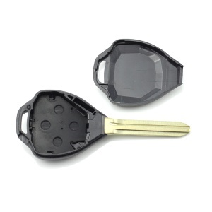 Toyota carcasa cheie 2+1 butoane cu buton rosu panica (fara logo) - Img 2