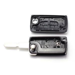 Citroen / Peugeot 406 - Carcasa tip cheie briceag cu 2 butoane, lama NE78-SH2 cu suport baterie - Img 2