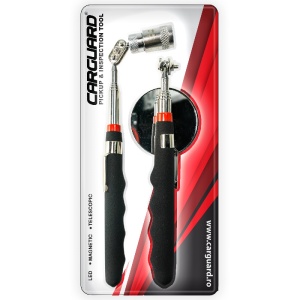 Set scule pt inspecție, Tijă telescopică cu magnet și LED + Tijă cu oglindă - Carguard - Img 2