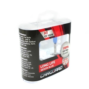 Set de 2 becuri Halogen H1, 100W +130% Intensitate - LONG LIFE - CARGUARD - Img 3