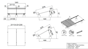 Kit complet de montaj pentru 2 panouri - Reglabil 15-30° - Img 2