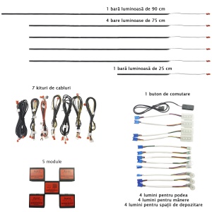 Kit lumini ambientale Profesionale RGB Dynamic - Carguard - Img 3