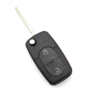 CARGUARD - Audi - carcasă cheie tip briceag, 2+1 butoane, cu buton panică și baterie CR 2032 - Img 2