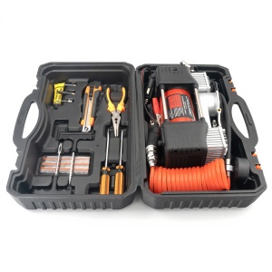 Compresor auto Carguard Heavy-Duty dublu cilindru – 50 L/min – 150 PSI – LED + kit reparație anvelope - Img 4