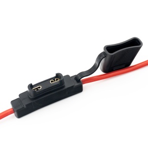 Set suport siguranță auto tip MAXI (30x34mm) etanșe Carguard - 5 buc - – cablu 30 cm cupru – max 40A