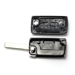 Citroen / Peugeot 307 - Carcasa tip cheie briceag cu 2 butoane, lama VA2-SH2 fara suport baterie - Img 2