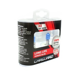 Set de 2 becuri Halogen H3, 100W +130% Intensitate - LONG LIFE - CARGUARD - Img 3