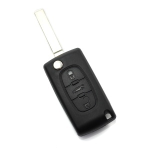 Citroen / Peugeot 307 - Carcasa tip cheie briceag cu 3 butoane, lama VA2-SH3, fara suport baterie, buton portbagaj - Img 2