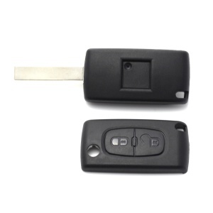 Citroen / Peugeot 407 - Carcasa tip cheie briceag cu 2 butoane, lama HU83-SH2 cu suport baterie - Img 3